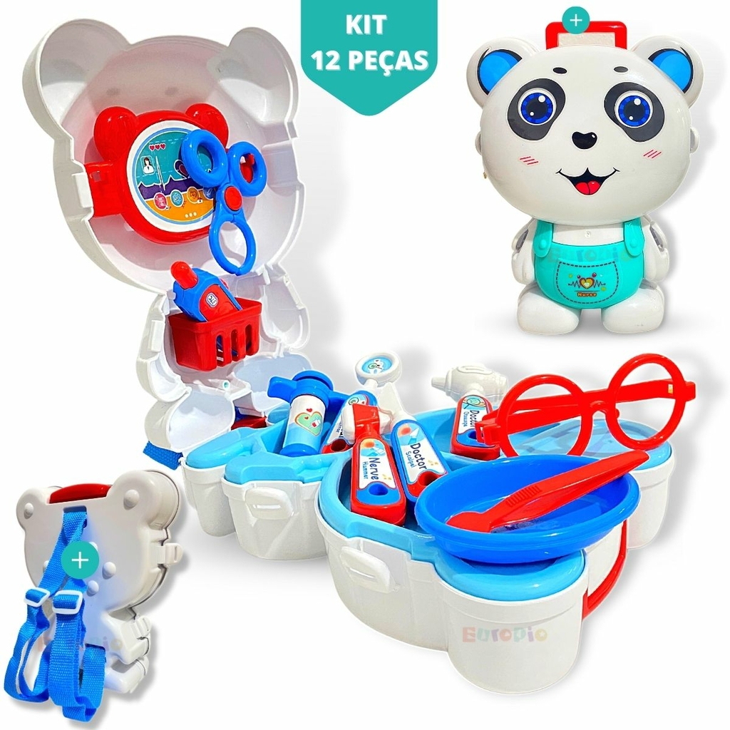 Kit Dentista Infantil Maleta De Brinquedo Completo Montável