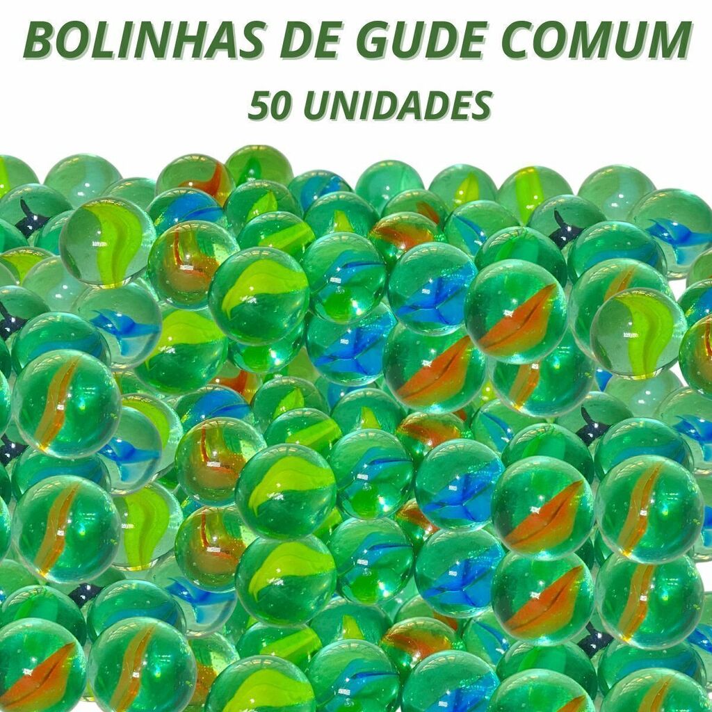 Bolinha De Gude Lisa Comum 50 Unidades - RopeShop