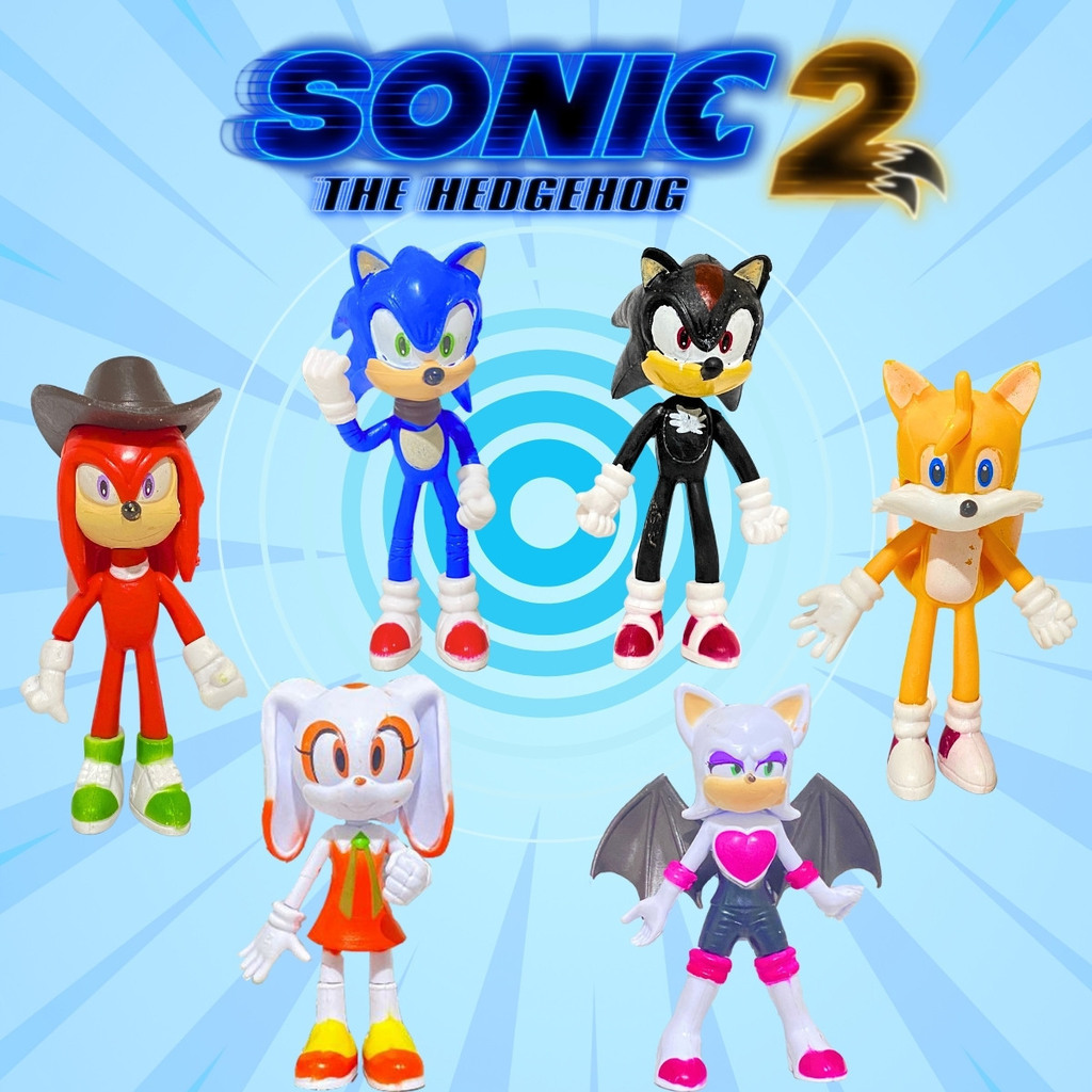 Bonecos Sonic Com 6 Personagens Diferentes