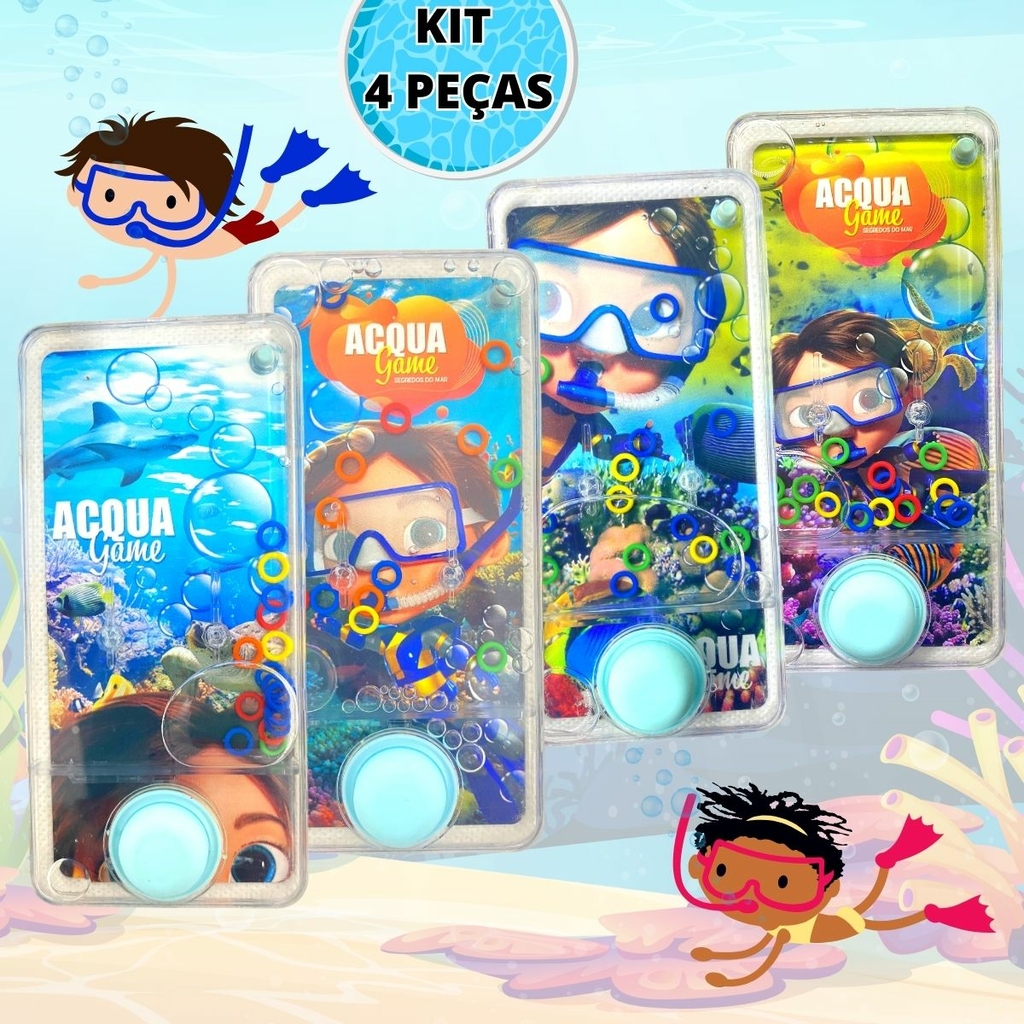 Aquaplay robô jogo de argola na água 14cm Brinquedo Azul em