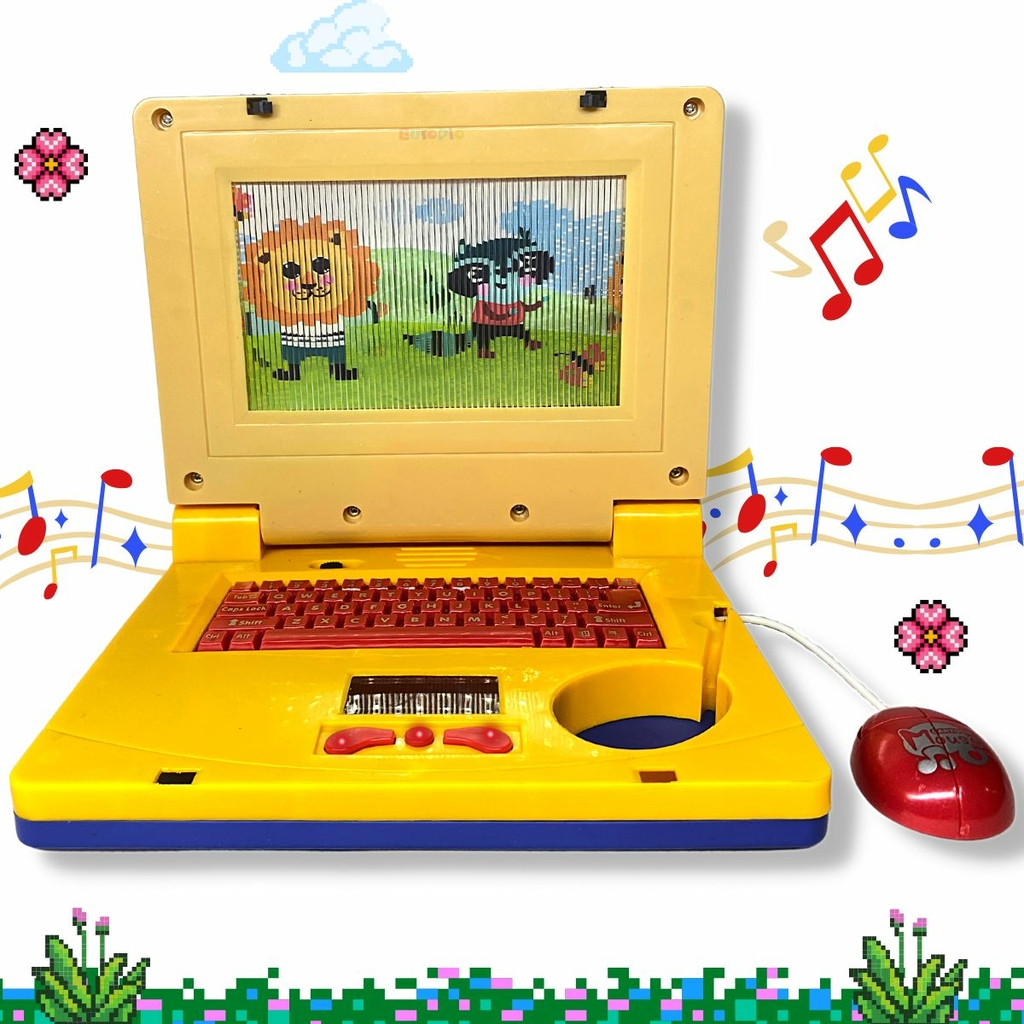 Brinquedo Laptop Notebook Infantil Musical Com Som E Luzes Jogos