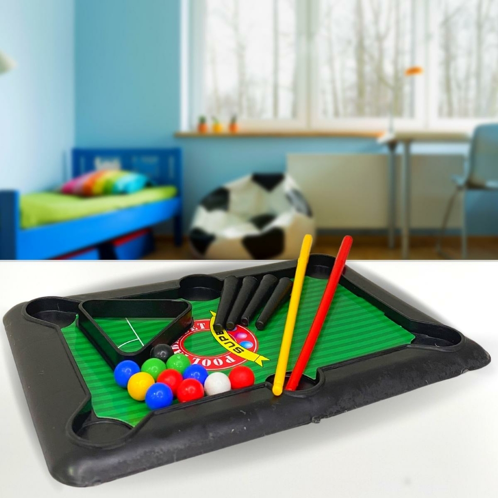 Snooker Infantil Mini Jogo Sinuca Com Bolinhas 20 Pçs