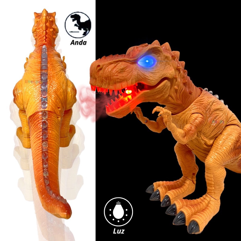 Cabeça de Dinossauro Tiranossauro Rex com Luz, Som e Fumaça