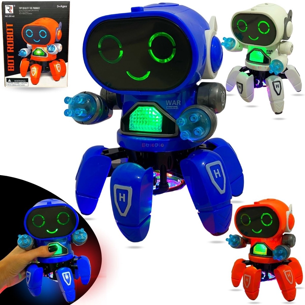 Robô Controle Remoto + Luzes + Som + Movimento - Robot's - BBR TOYS :  : Brinquedos e Jogos