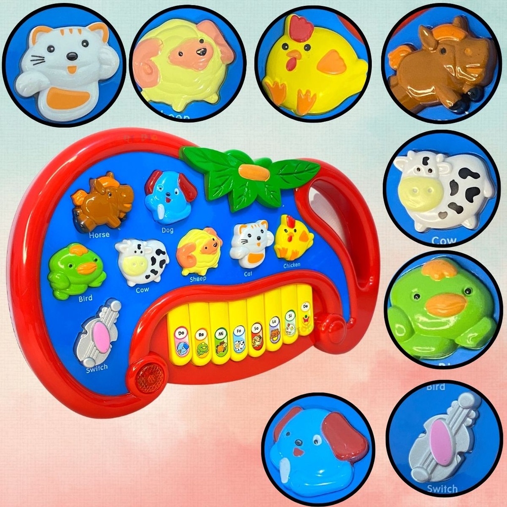 Brinquedo Teclado Piano Moranguinho Animais Musical Infantil