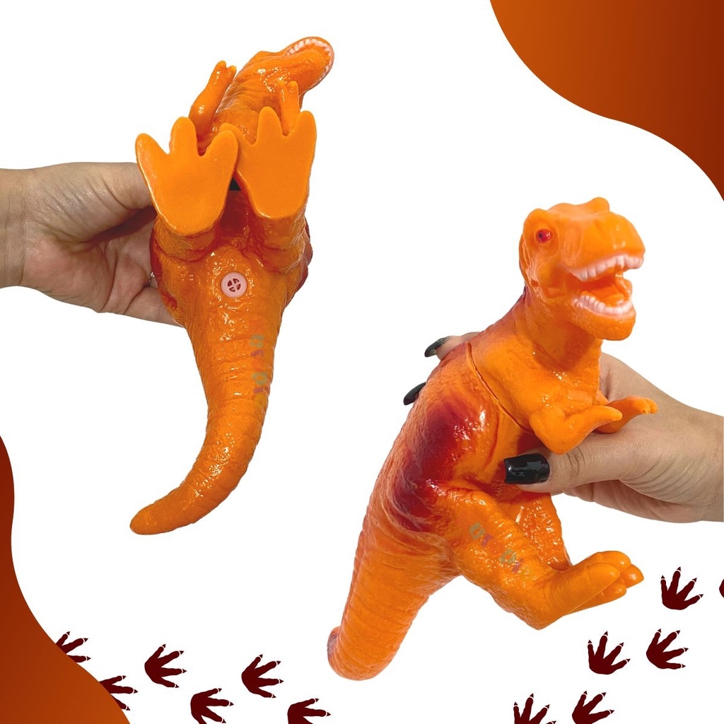 Dinossauro Brinquedo Vinil Boneco Infantil Dino Rex