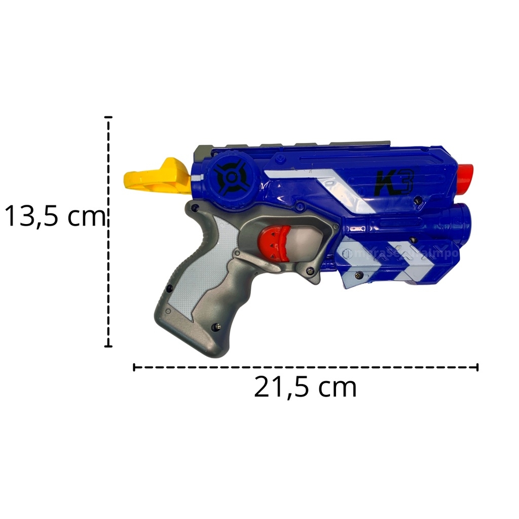 Lançador de Dardos Arma Tipo Nerf da Well Kids 45 cm x 14 cm