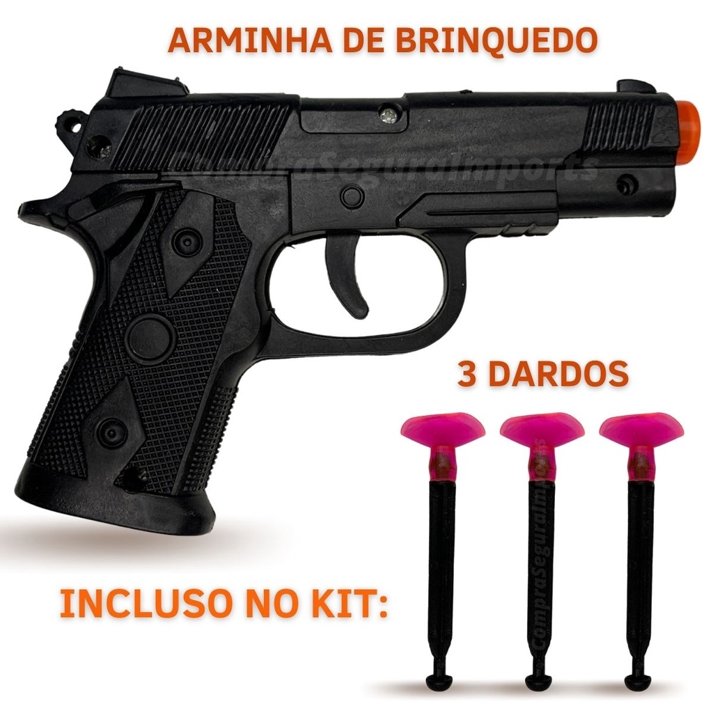 Kit 2 Pistolas Arminha Lança Dardos Arma Brinquedo - Pais e filhos