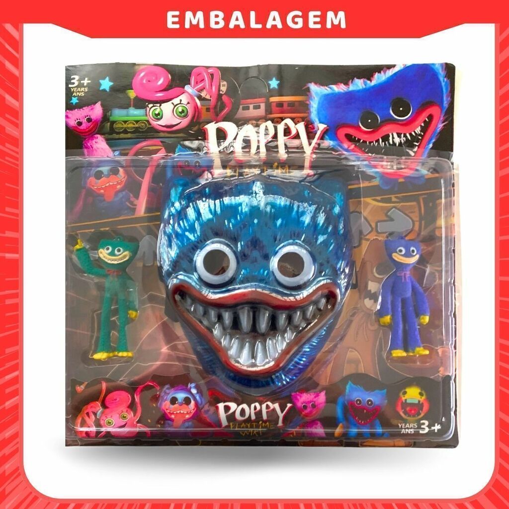 Novo jogo Poppy Playtime Mochila para meninos meninas cartoon mini