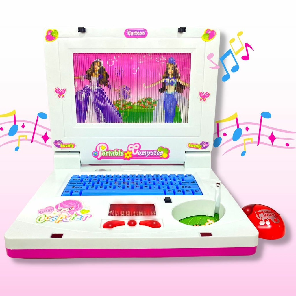 Brinquedo Laptop Notebook Infantil Musical Com Som E Luzes Jogos