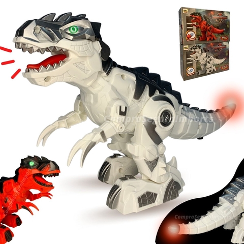 Dinossauro Robo Som E Luz Dragao T Rex Anda Brinquedo Barato