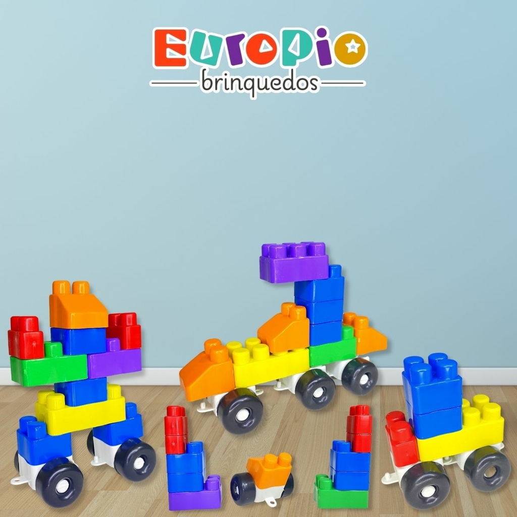 Bloco de Montar 24 peças Brinquedo Educativo