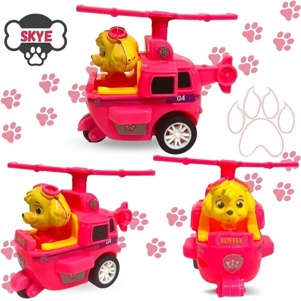 Brinquedo Patrulha Canina Kit 6 Carrinhos Fricção