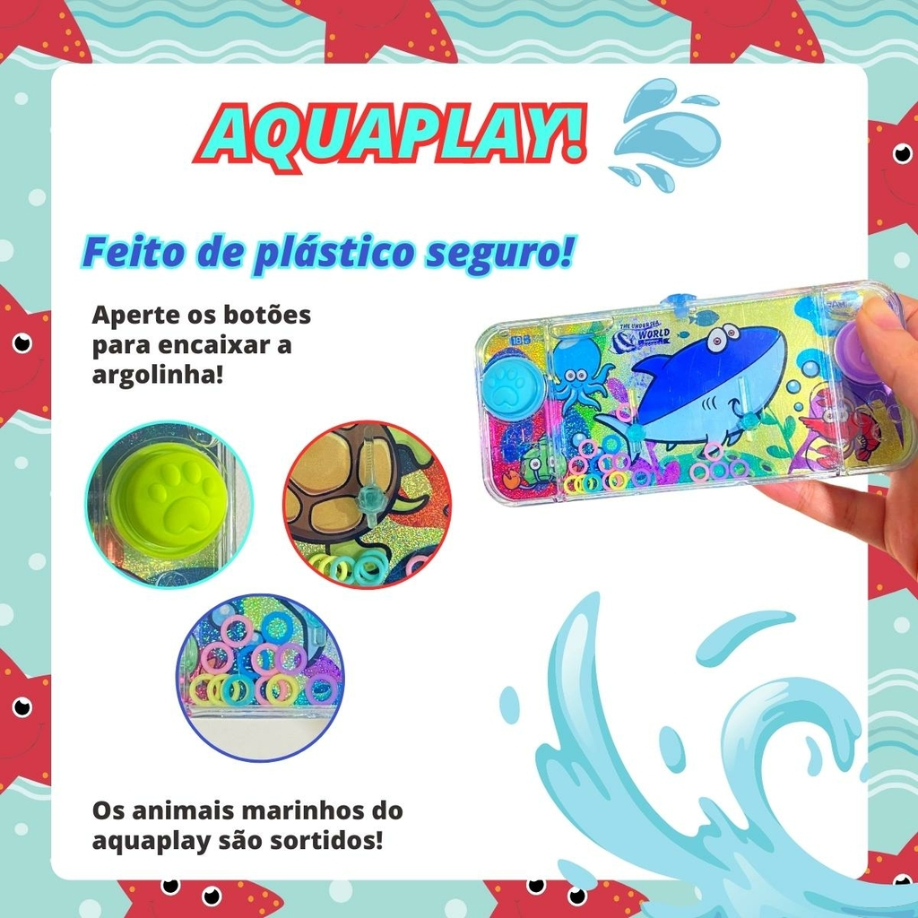 Aquaplay / Jogo De Argola De Dinossauro Coloridos 16 Cm