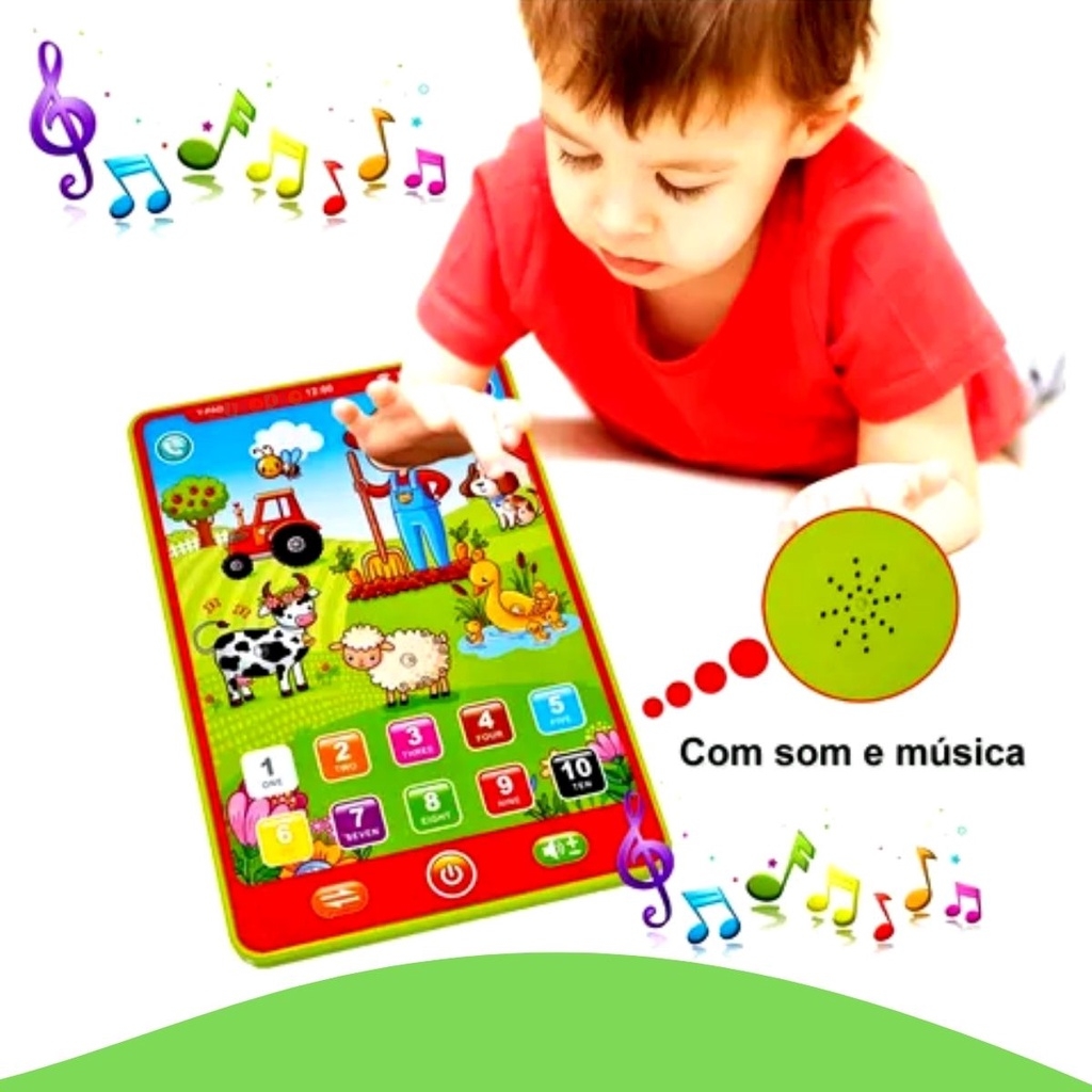 Brinquedo Educacional Inglês Tablet Infantil Multi função