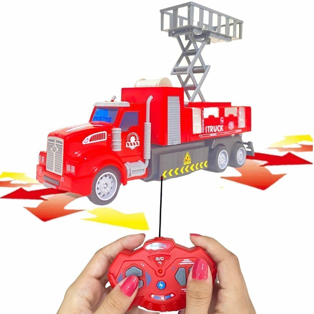 Caminhão de Brinquedo Bombeiros Controle Remoto com 6 Funções +