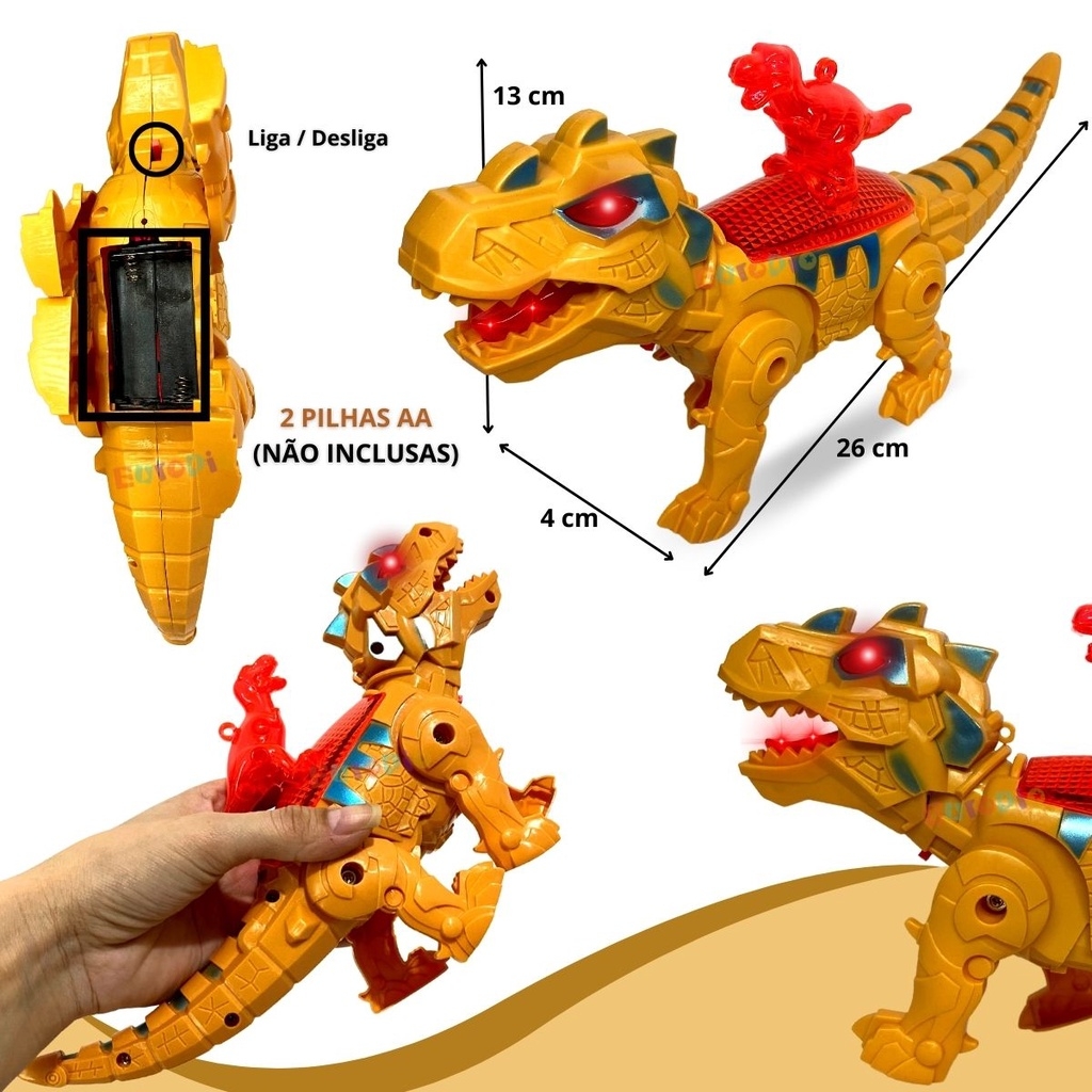 Dinossauro Rex Robô - Dinossauros para Montar - Jogos de Dinossauros  Transformers 