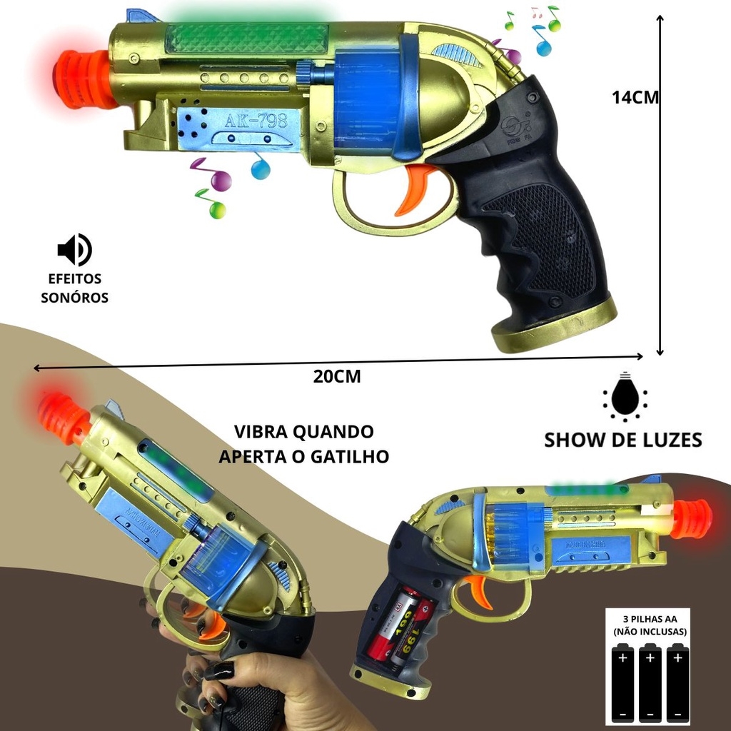 Metralhadora Fuzil M16 Som E Luz Militar Arma 52cm - SF Combat -  Brincadeiras de Faz de Conta - Magazine Luiza