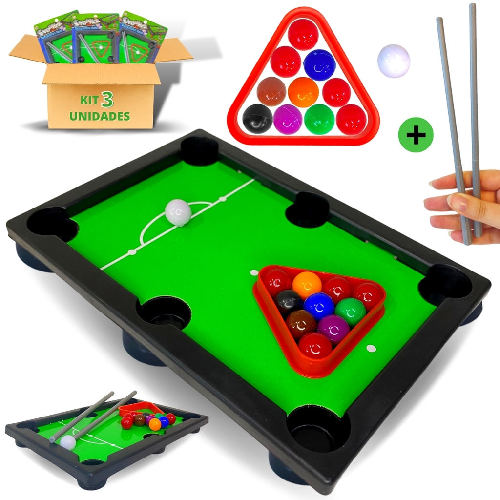 Mesa De Bilhar Snooker Infantil Sinuca Menina ou Menino - Braskit