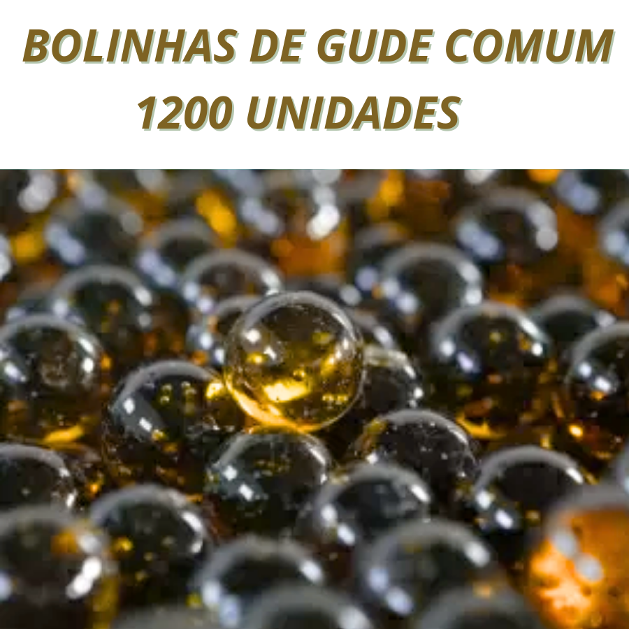 Bolinha De Gude Kit Com 1200 Bolinhas De Vidro Lisa Fubeca