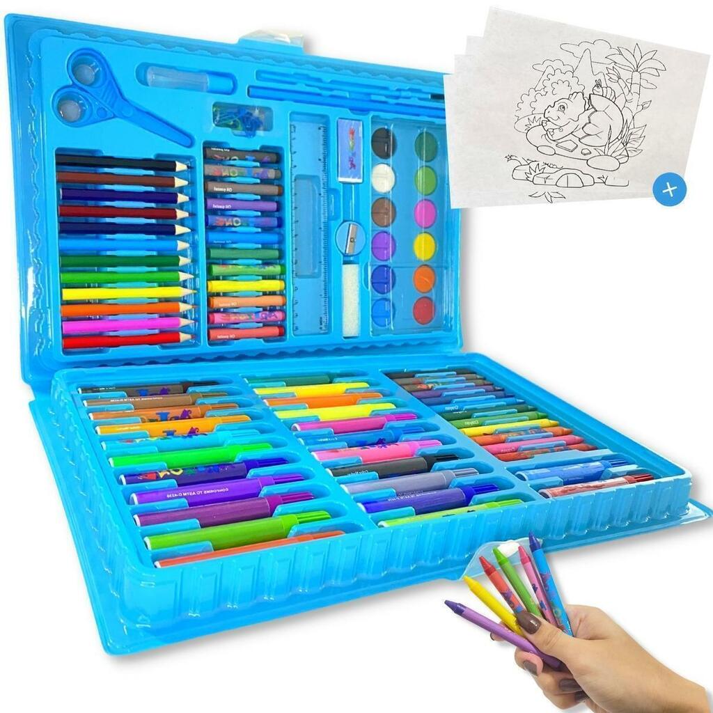 Maleta De Pintura Infantil Estojo Para Colorir Com Desenho