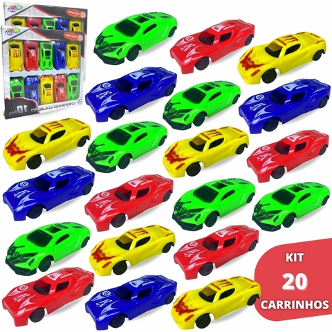 Carrinhos Brinquedo Carro Miniatura Cars Corrida Kit C/3