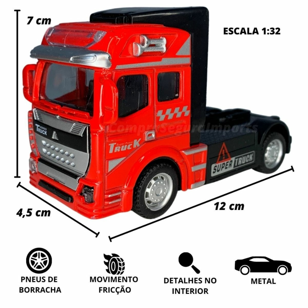 Mini Caminhão De Brinquedo Truck Carreta Carrinho De Fricção