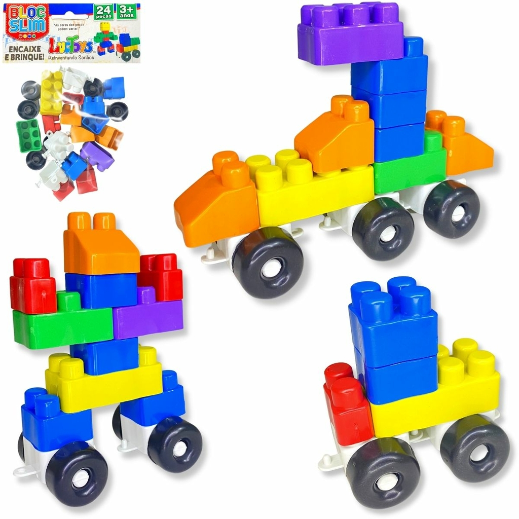 Blocos De Montar Infantil Brinquedo Educativo Kit 156 Peças Estilo