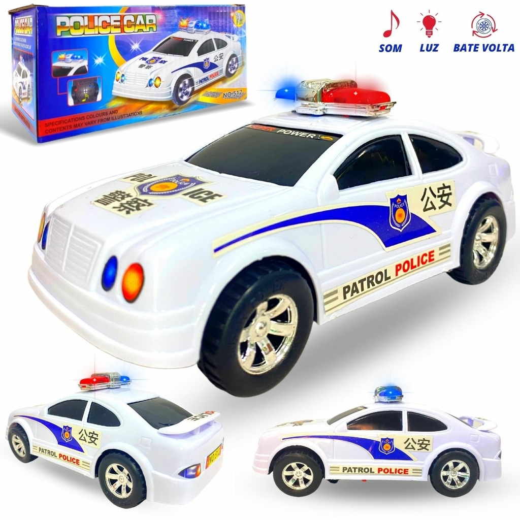 Brinquedo Infantil Carrinho De Policia Controle Remoto Luz