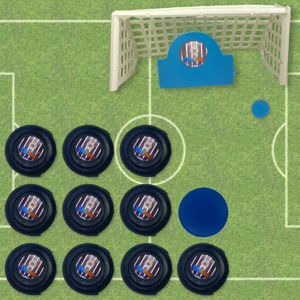 Jogo de Futebol de Botão Caixa com 2 Times Brinquedo Educativo de