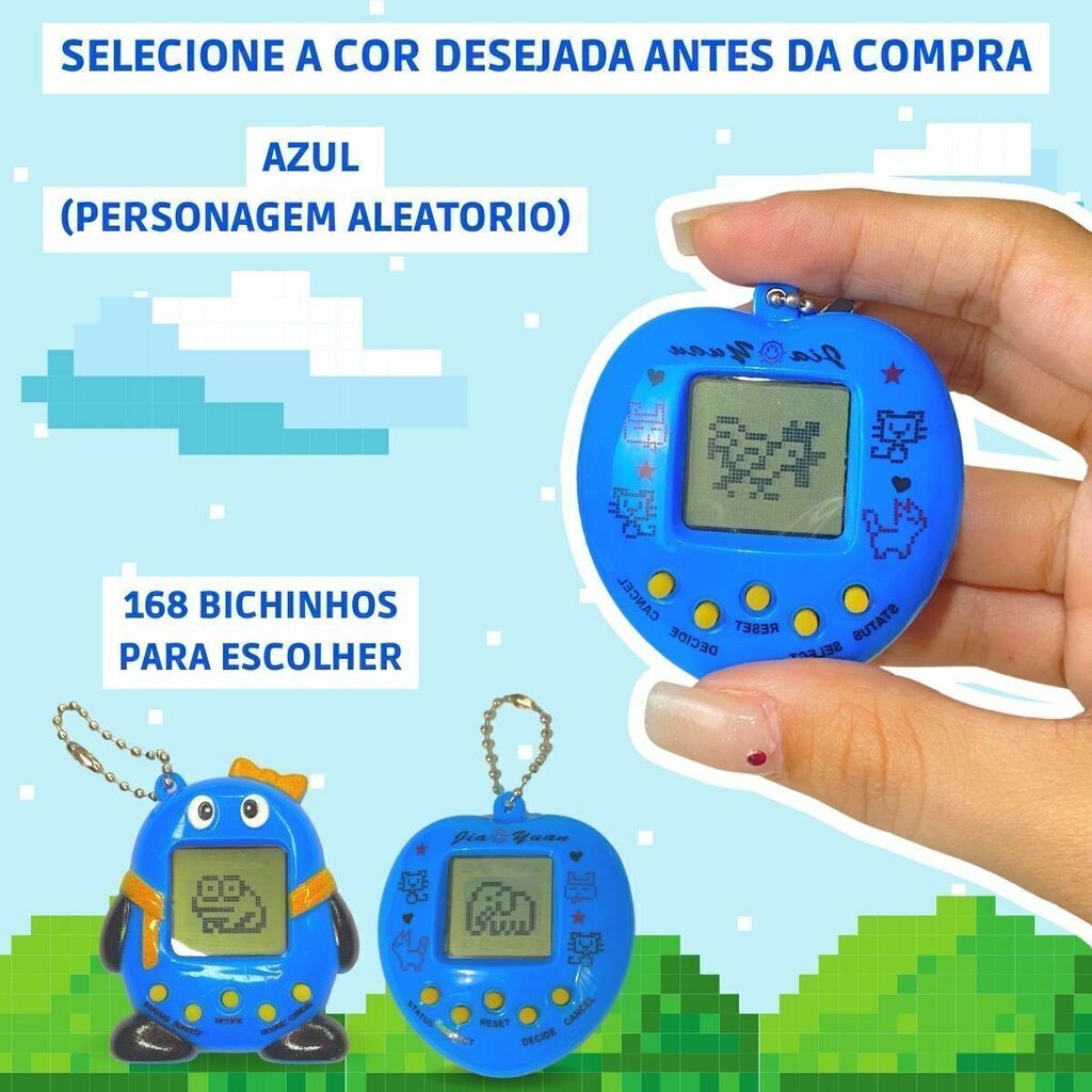 Brinquedo retrô nostalgia - Bichinho Virtual Tamagoch 168 Animais (Azul) :  : Brinquedos e Jogos