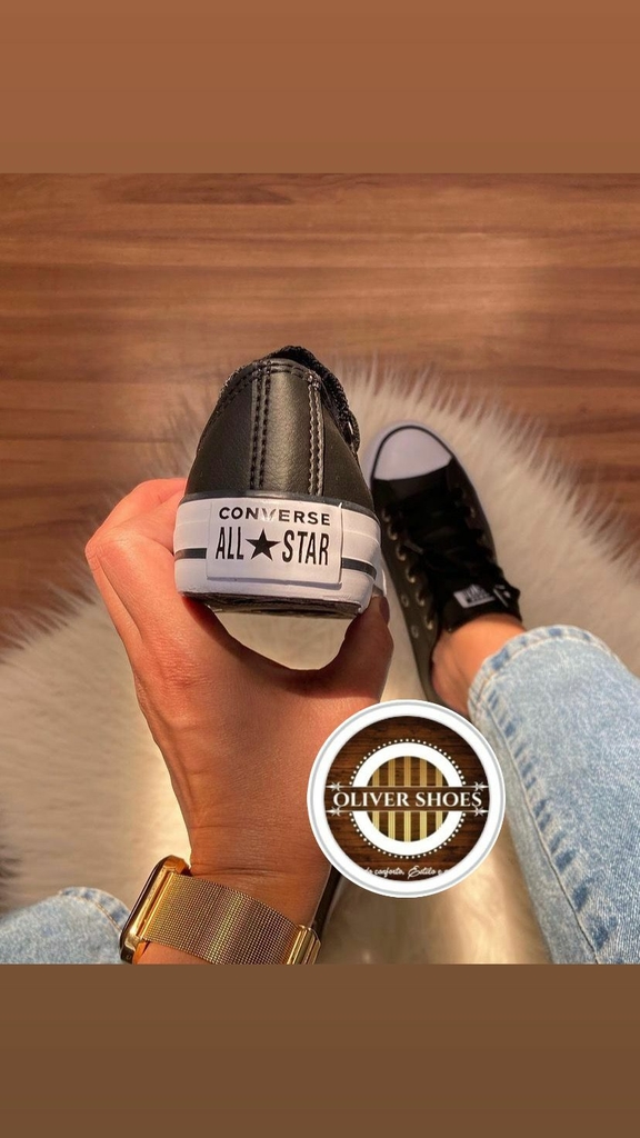 Tênis All Star Preto Corino - Comprar em Oliver Shoes