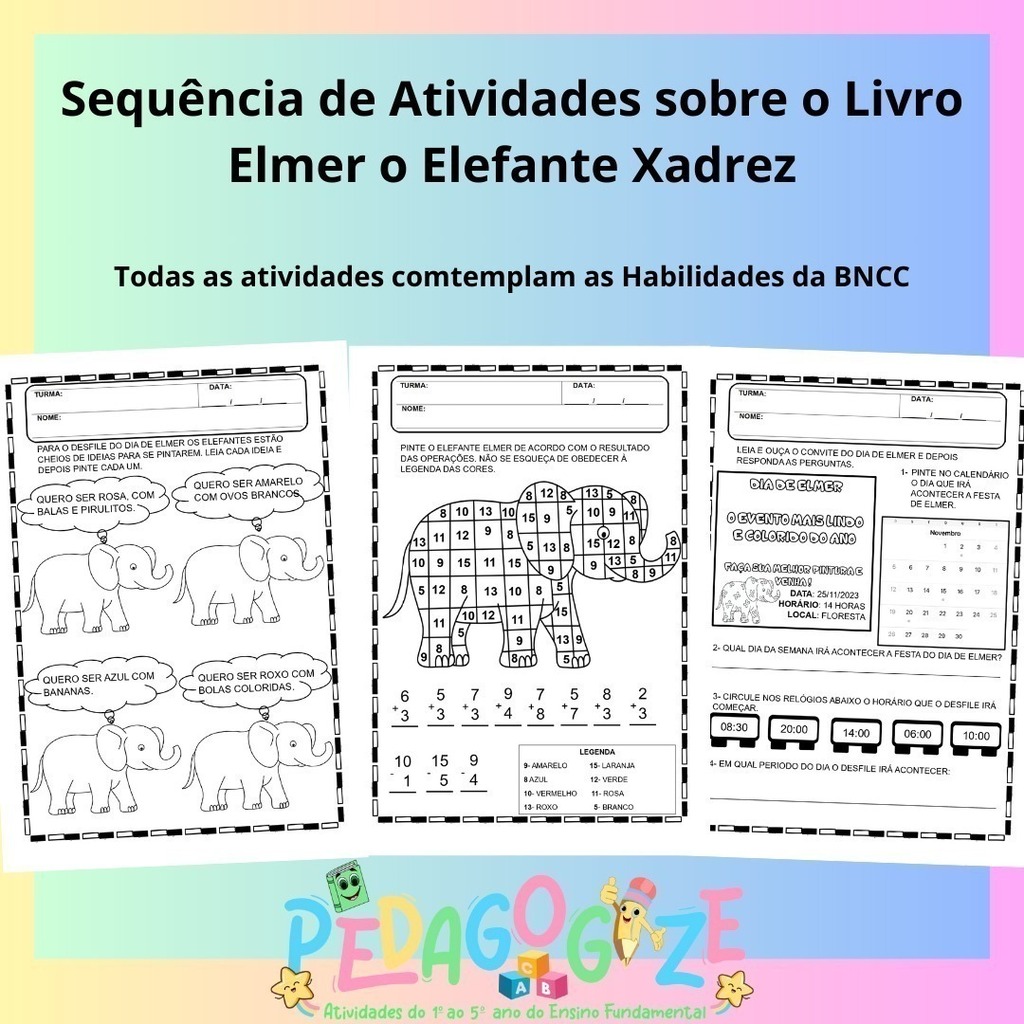 O Livro Elmer o Elefante Xadrez