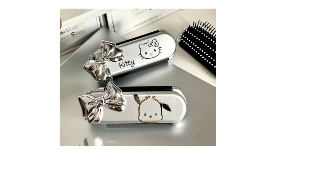 Hello kitty-escova de cabelo portátil, cartoon, para crianças, meninas,  pente para viagem, ferramentas de salão