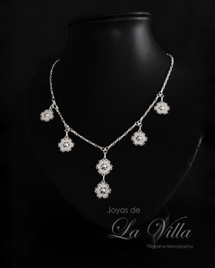 Gargantilla en filigrana momposina, plata ley 950, Mompos, Mompox, joyas de la villa
