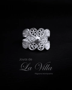 anillo en filigrana momposina, plata ley 950, Mompos, Mompos anillo en filigrana momposina, plata ley 950, Mompos, Mompox