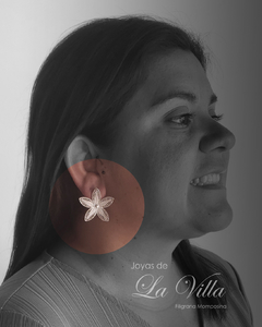 aretes en filigrana momposina, plata ley 950, Mompos, Mompox, aretas, joyas de la villa