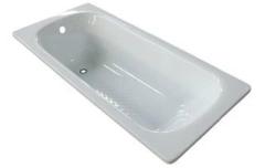 Bañera de acero esmaltada color blanco con antideslizante 1.50 m