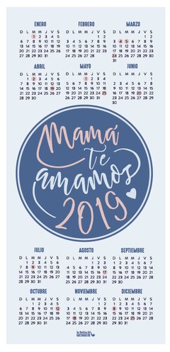calendario 2019 mama