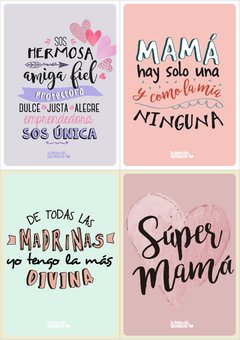 Dia De La Madre 4 Tarjetas Imprimibles Pack6