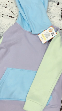 Hoodie mini chinwen lila celeste & aqua en internet