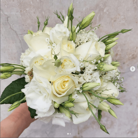 Ramo de Novia Rosas, Lisianthus y Gypsóphila Ramo de Novia Rosas, Lisianthus y Gypsóphila