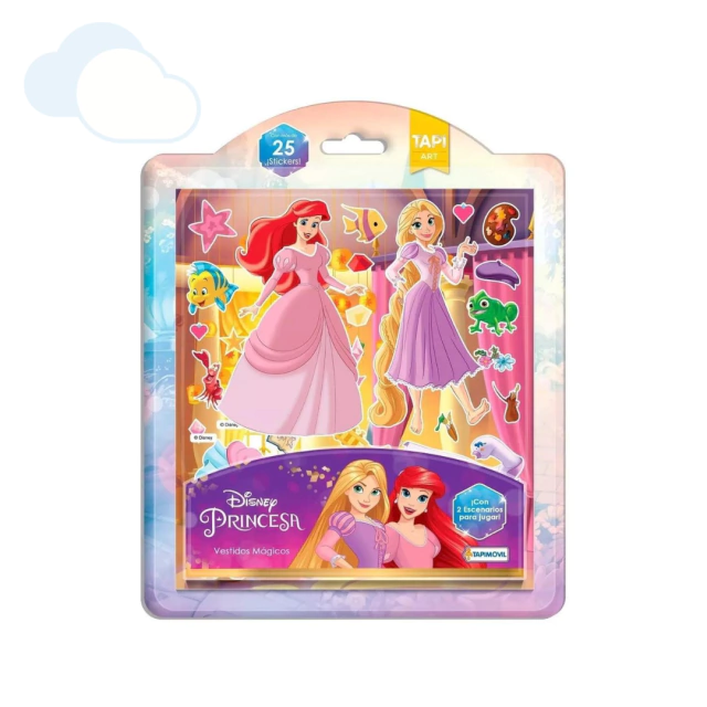 Juegos De Vestir Muñecas Disney Princesas Stickers Reutilizables