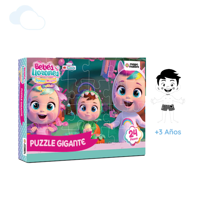 Rompecabezas Gigante Bebes Llorones Puzzle 24 Piezas Para Colorear Lagrimas  Magicas