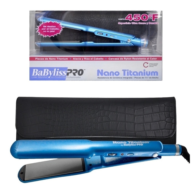 Plancha Ultra Flat Nano Titanium con estuche Babyliss Pro 9559