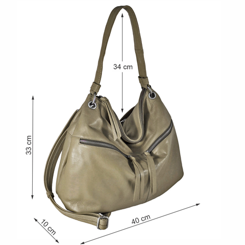 Cartera DYMS Góndola Cuero 2 cierres al frente A 4363 - comprar online