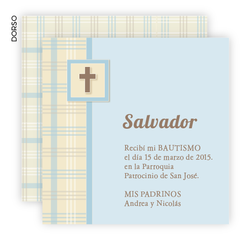 Escocesa Pastel Celeste Bautismo - Gráfica 21