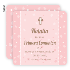 Imagen de Fondo de Estrellas Rosa Comunión