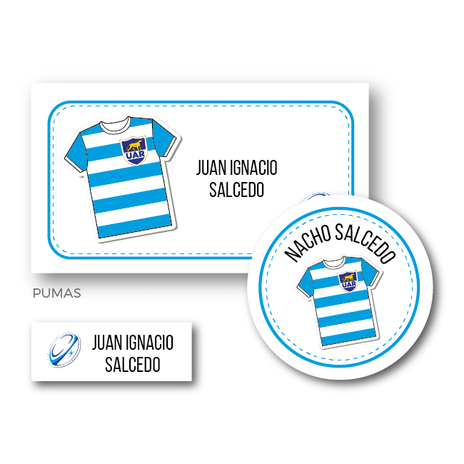 Camiseta Rugby Pumas Argentina - Etiquetas Escolares
