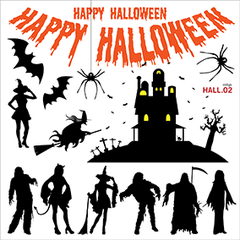 Silueta Terror - Vinilo Decorativo Halloween